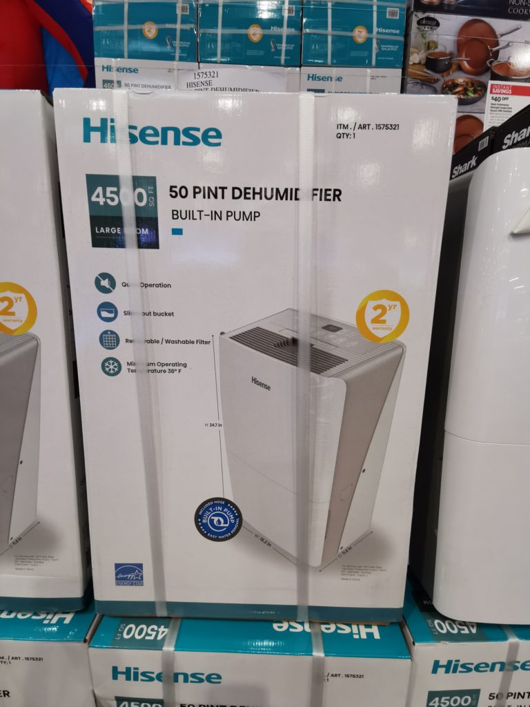 Costco1575321Hisense50PintDehumidifierwithBuiltInPump1