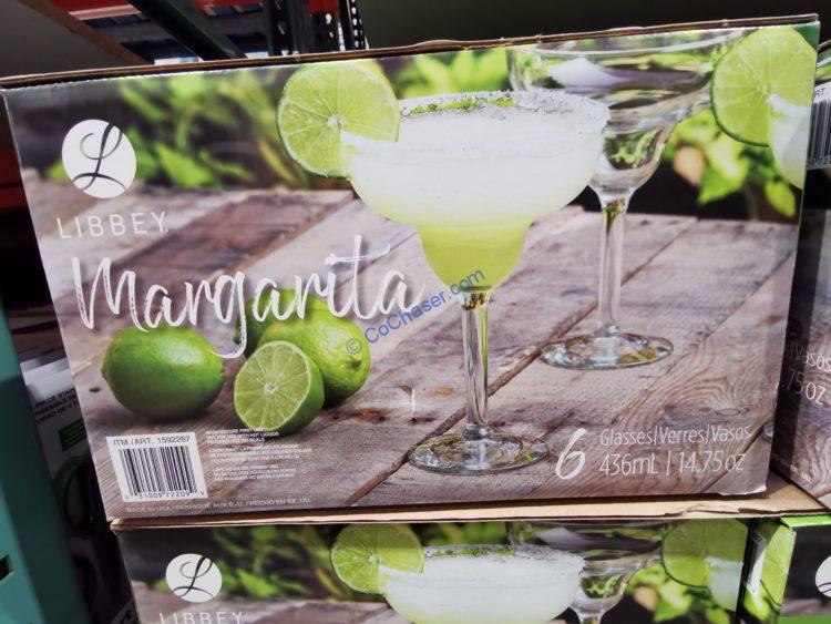 Libbey Margarita Glasses, 14.75oz 6-pack