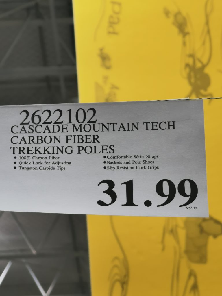 Costco2622102CascadeMountainTECHCarbonFiberTrekkingPolestag