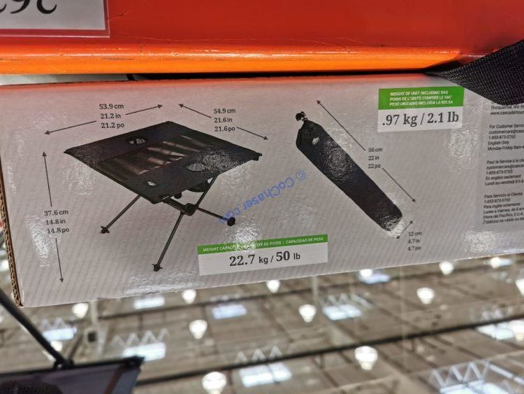 Costco2622128CascadeMountainTechUltralightCampTablesize