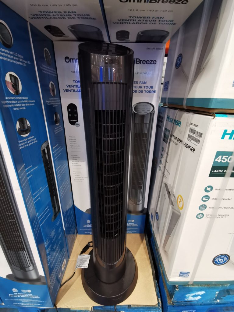 OmniBreeze 40” Tower Fan, Model DC2018 CostcoChaser