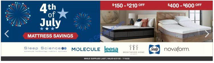 4th of July Mattress Savings :  6/27 – 7/10/2022