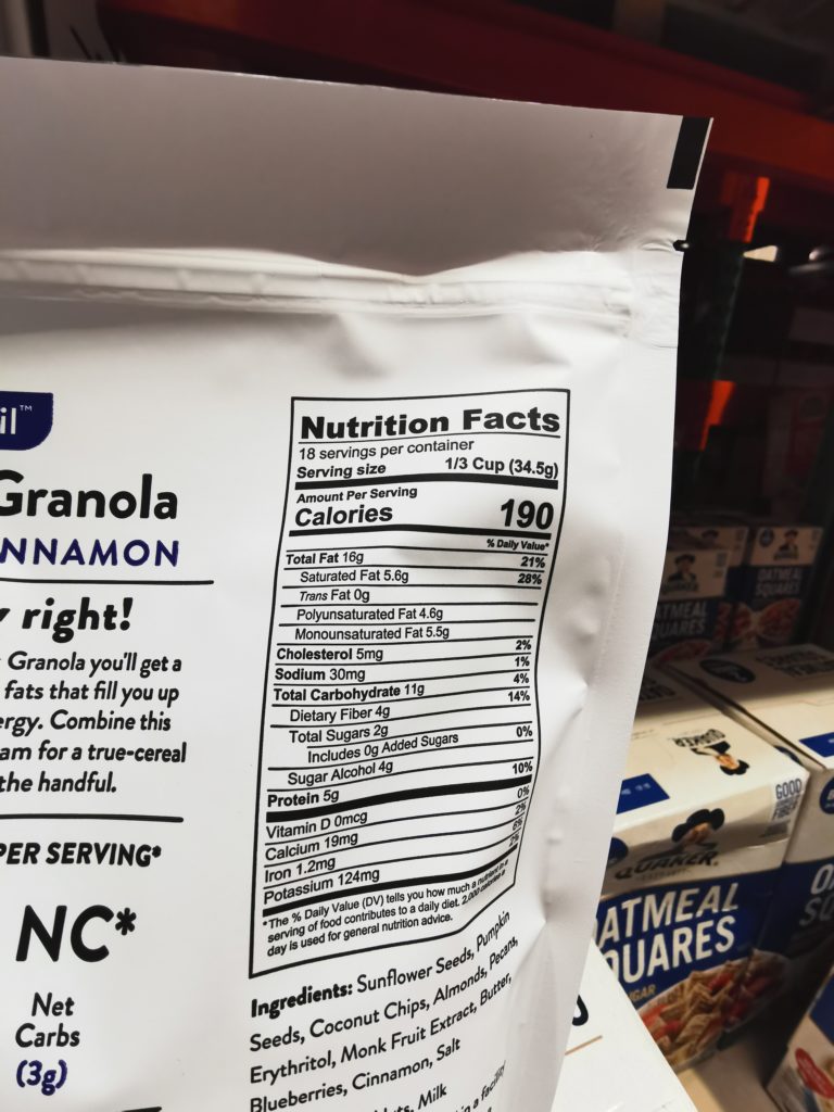 Costco1449725NUTrailKeToNutGranolachart CostcoChaser