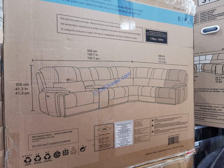 Costco1518195GilmanCreekMalachiLeatherPowerRecliningSectionalwithPowerHeadrestsize