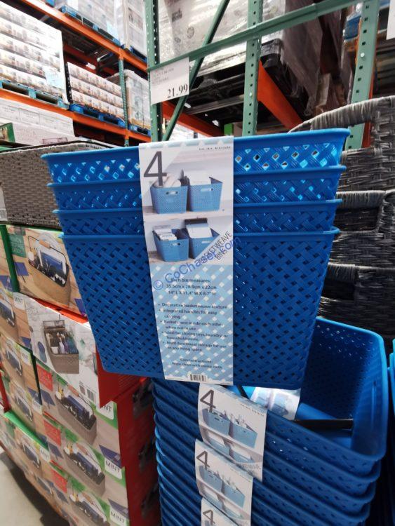 BAUM Basketweave Bins 4-Pack