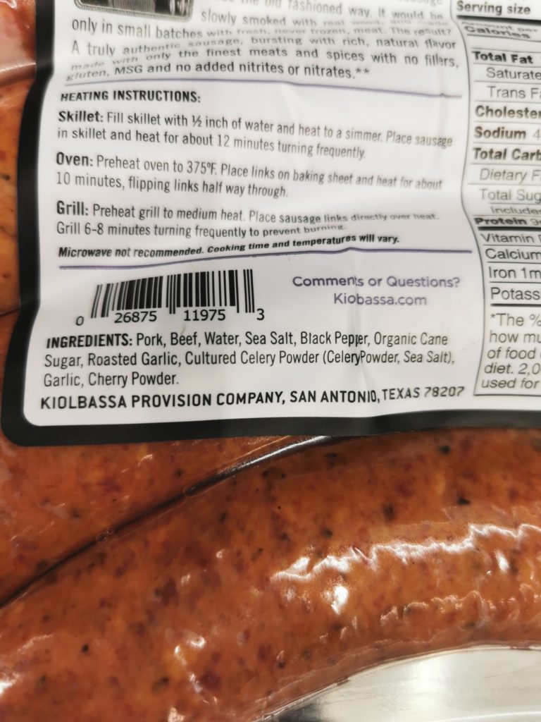 Costco1647685KiolbassaRoastedGarlicSausagebar CostcoChaser