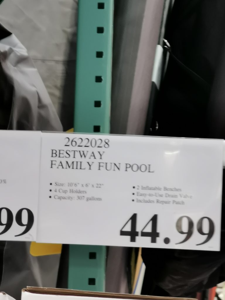 Costco2622028BESTWAYH20GO!RECTANGULARINFLATABLEFAMILYPOOLTAG