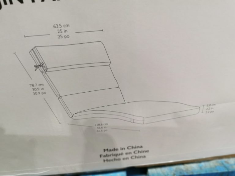 Chaise Lounge Cushion with Head Rest Outdoor Use CostcoChaser