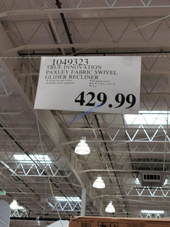 Costco-1049323-True-Innovations-Fabric-Recliner-tag1