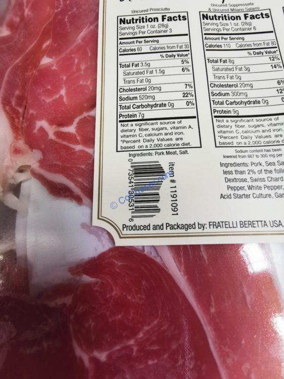 Fratelli Beretta Uncured Antipasto Selection, Sliced, 2/12 Ounce