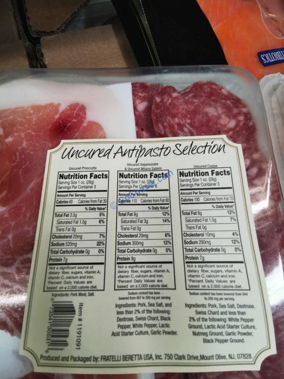 Costco1191091FratelliBerettaUncuredAntipastoSelectionchart