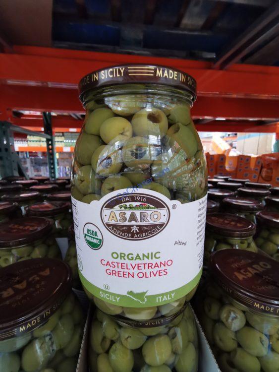 ASARO Organic Castelvetrano Green Olives 19 Ounce Jar