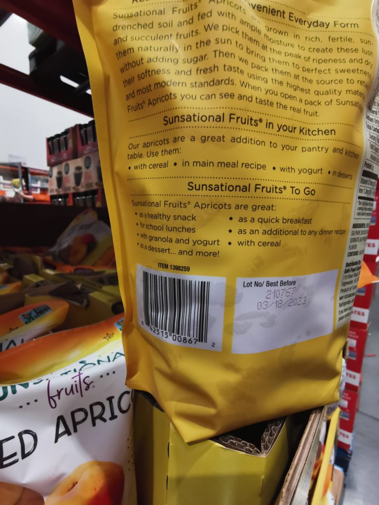 Costco1398259SunsationalFruitsDriedApricotsbar CostcoChaser