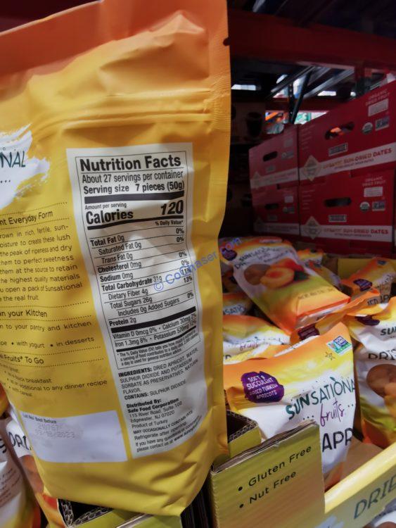 Costco1398259SunsationalFruitsDriedApricotschart CostcoChaser