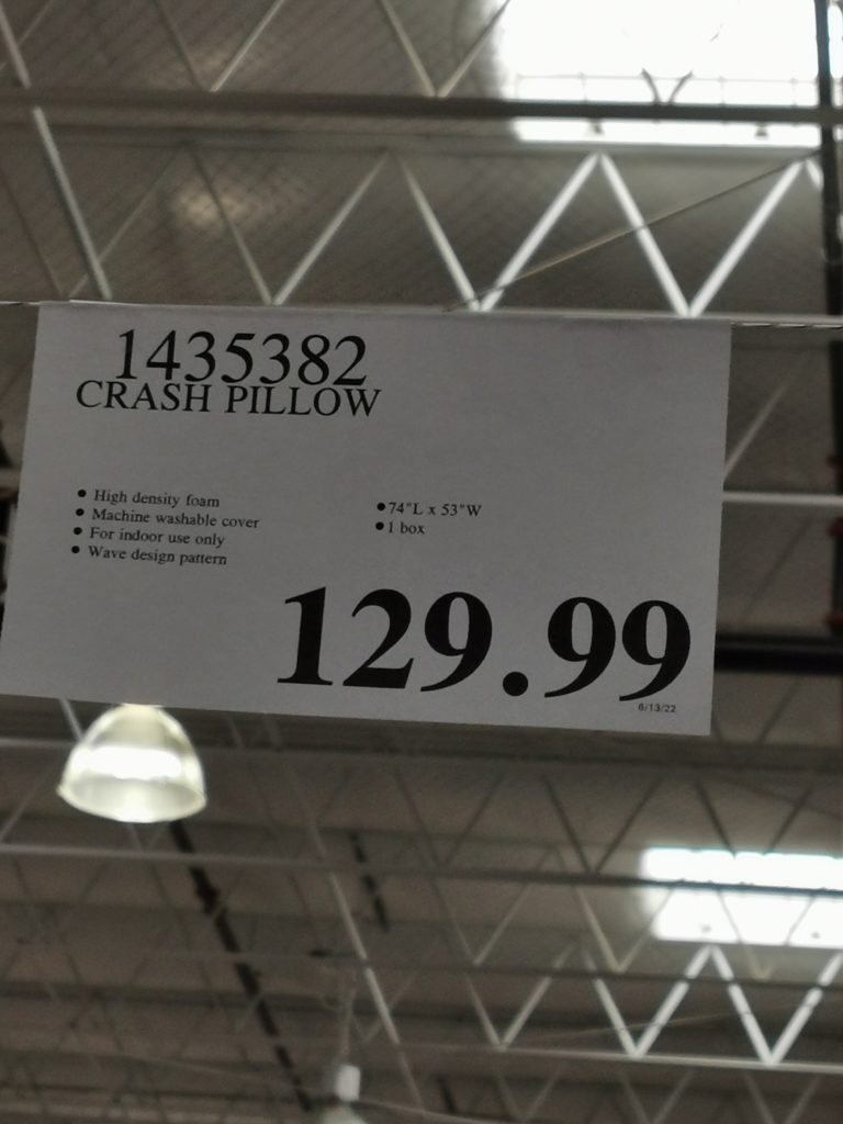 Costco1435382LoungeCoCrashFoamPillowtag CostcoChaser