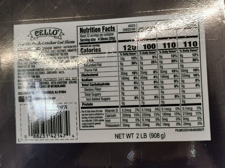 Costco1484855CelloCrackerCutCheesechart CostcoChaser