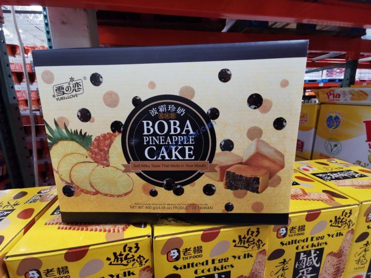 Yuki & Love Pineapple Boba Cake 16 Count Box