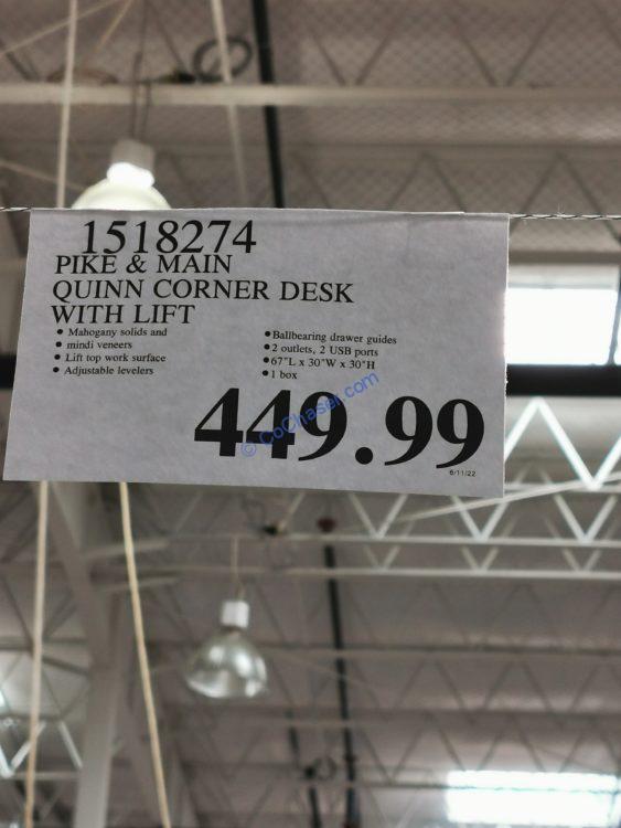 Costco1518274PikeMainQuinnCornerDeskwithLifttag CostcoChaser