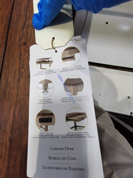 Pike & Main Quinn Corner Desk with Lift CostcoChaser