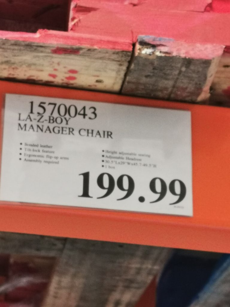 Costco1570043LAZBOYManagerChairtag CostcoChaser