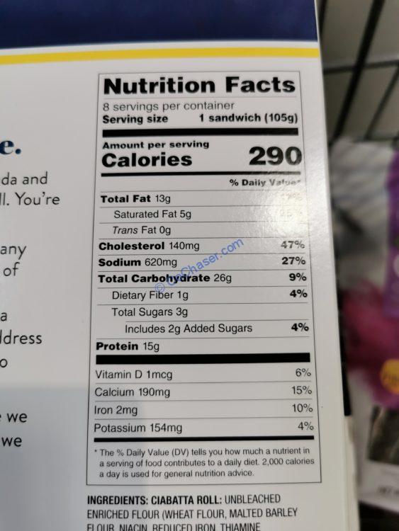 Costco1584153GraceGourmetBaconGoudaSandwichchart CostcoChaser