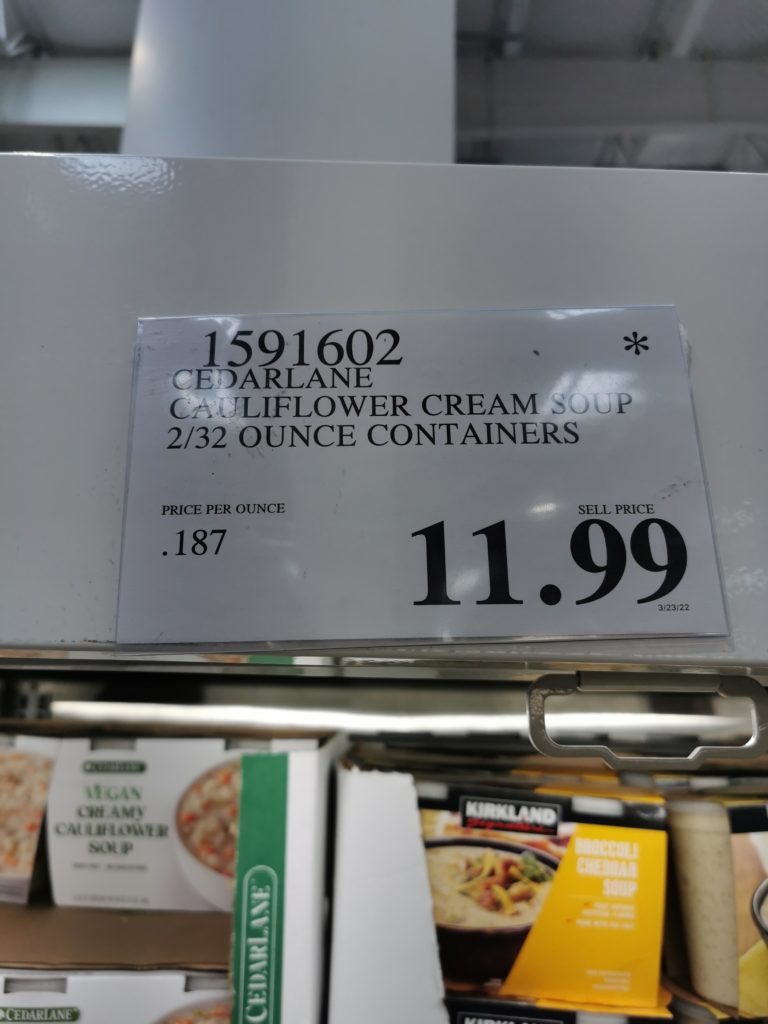 Costco1591602CedarlaneCauliflowerCreamSouptag CostcoChaser
