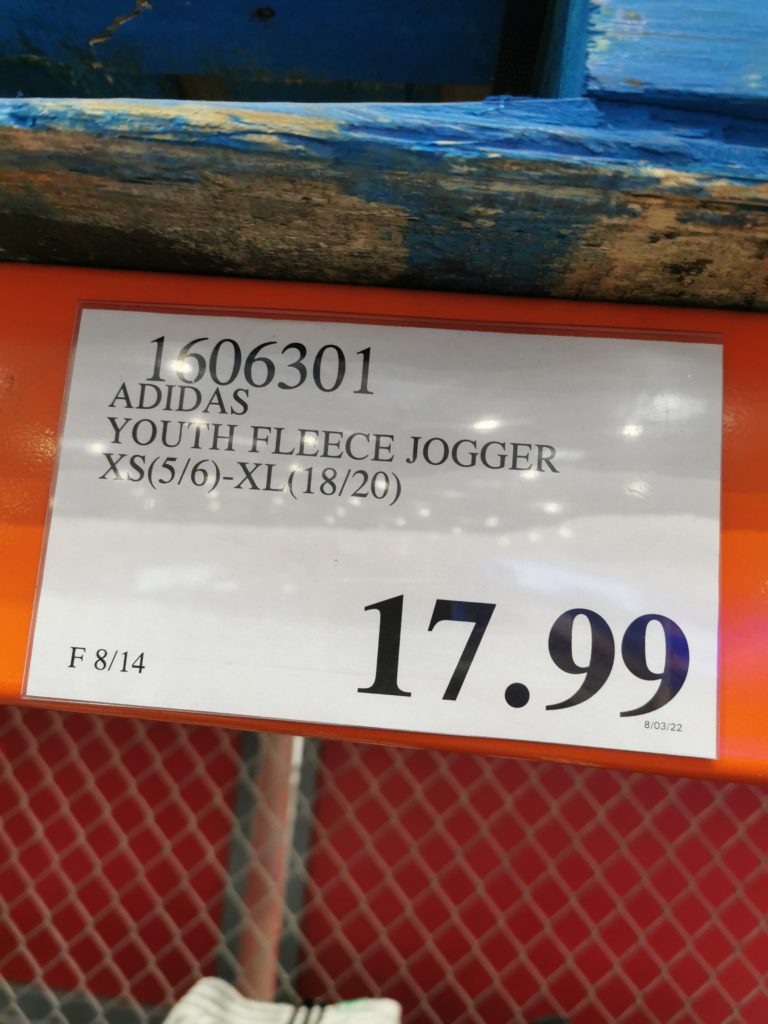Costco1606301adidasYouthFleeceJoggertag CostcoChaser