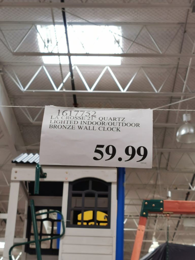 Costco1617752LaCrosse21QuartzLightedDialIndoorOutdoorBronze