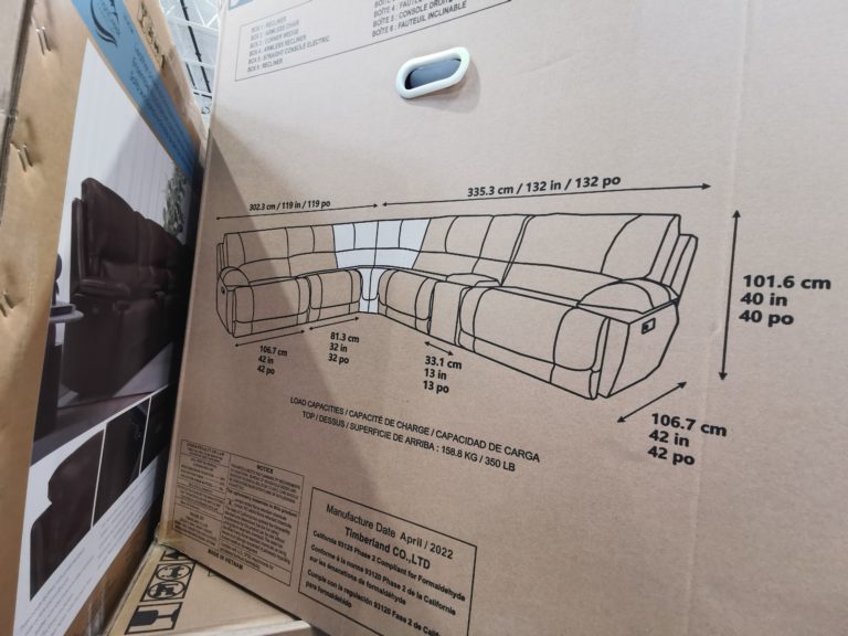 Costco1635463ReddingFabricPowerRecliningSectionalwithPower