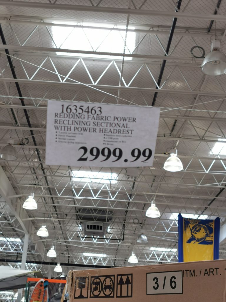 Costco1635463ReddingFabricPowerRecliningSectionalwithPower