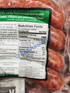 Costco-1645468-Kiolbassa-Organic-Beef-Sausage-chart