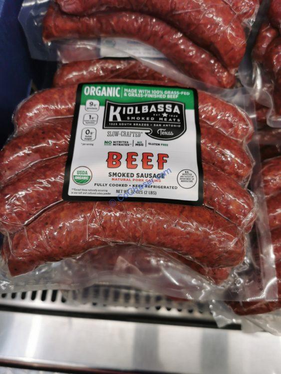 Kiolbassa Organic Beef Sausage 32 Ounce Package
