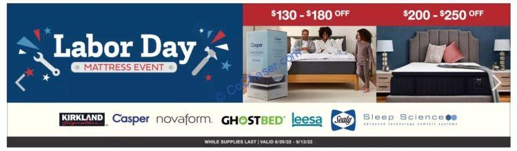 Labor Day Mattress Event, 08 2022 ("LaborMattress23")