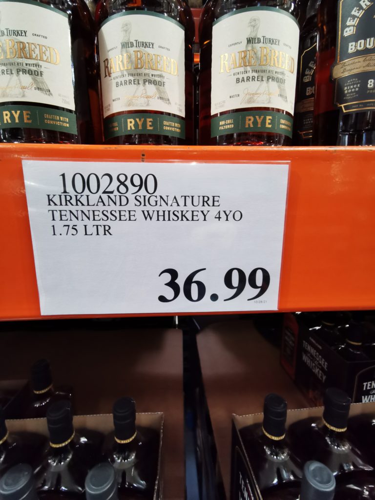 Kirkland Signature Tennessee Whiskey 4 YO 1.75 LTR CostcoChaser