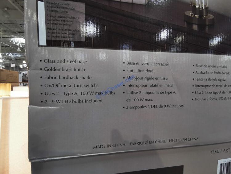 Costco1500781KrisGlassTableLampspec CostcoChaser