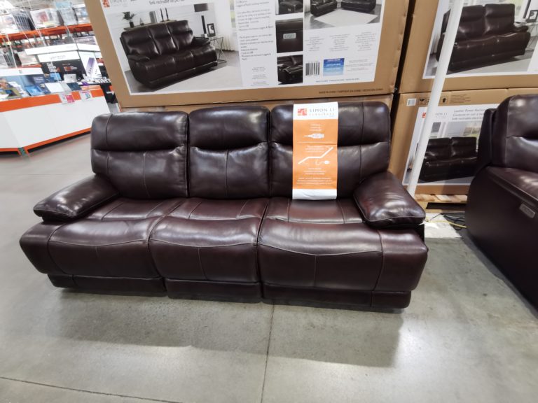simon li ridgewin leather power reclining sofa