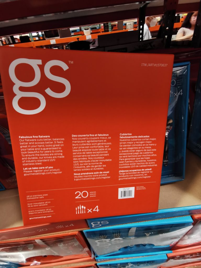 Costco1570637GourmetSettingsStampedFlatware20Piece4 CostcoChaser