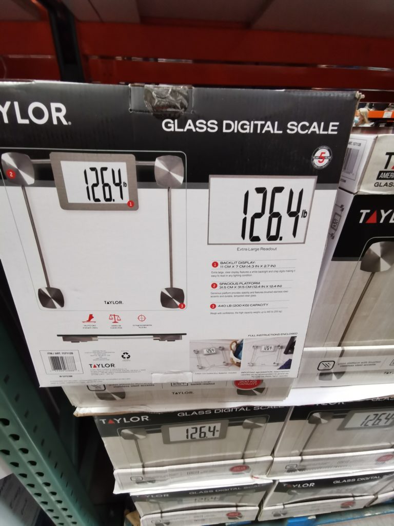 Costco1571128TaylorDigitalGlassBathroomScale4 CostcoChaser