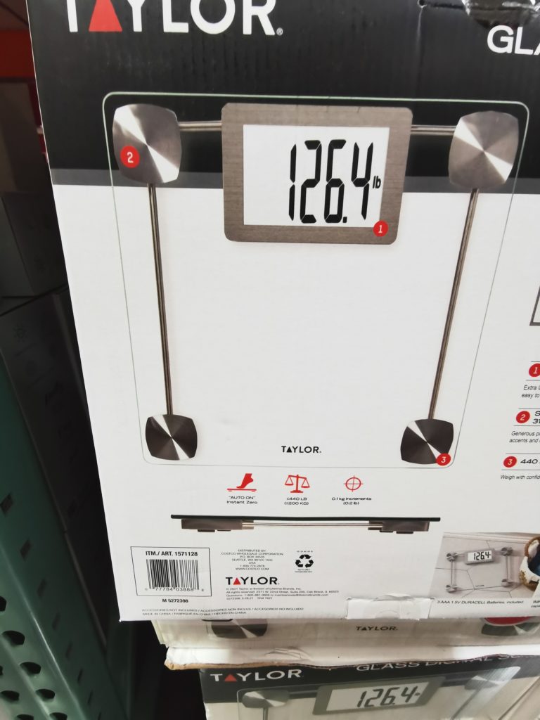 Costco1571128TaylorDigitalGlassBathroomScale6 CostcoChaser