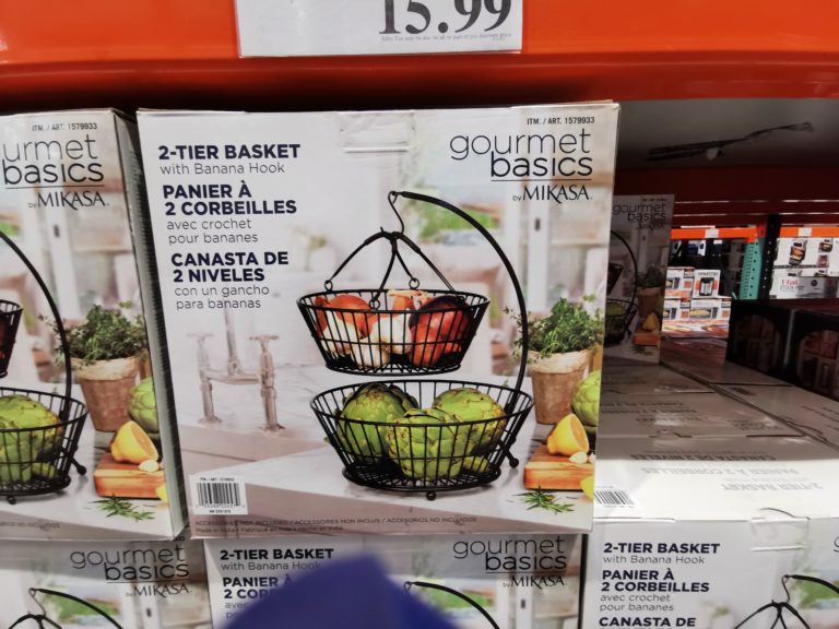 Costco1579933GourmetBasicsbyMikasaTwoTierBasketwithBananaHook CostcoChaser