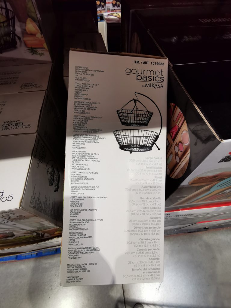 Costco1579933GourmetBasicsbyMikasaTwoTierBasketwithBanana