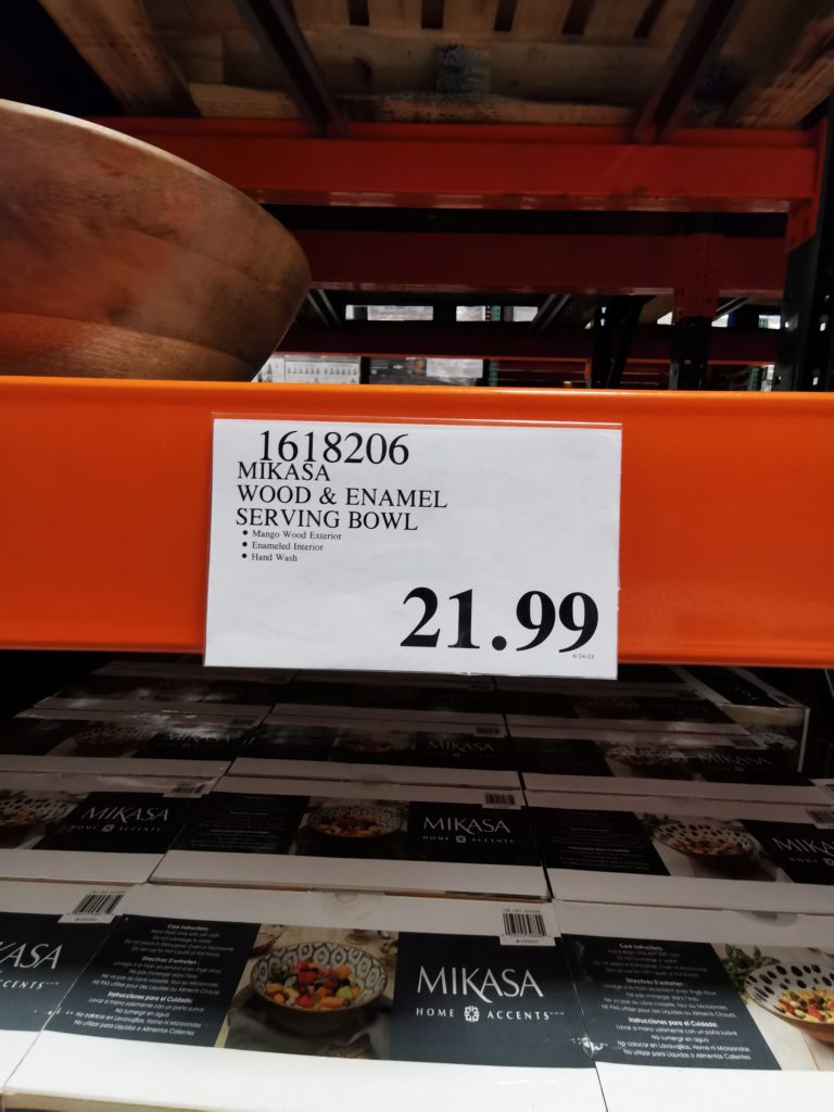 Mikasa Wood & Enamel Service Bowl CostcoChaser