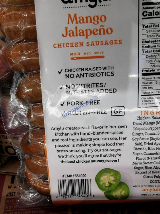 Amylu ABF Mango Jalapeno Chicken Sausage CostcoChaser