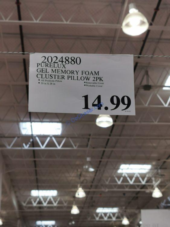 Purelux Gel Memory Foam Cluster Pillow 2PK CostcoChaser