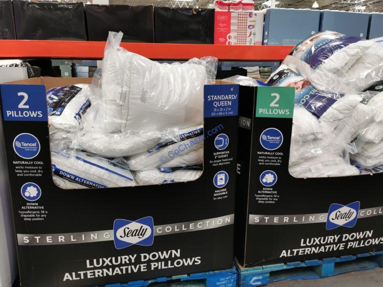 Sealy Sterling Down Alternative Pillow 2PK Standing/Queen CostcoChaser