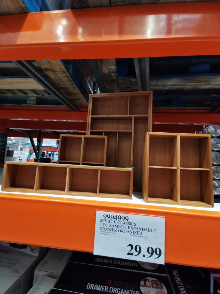 Seville Classics Bamboo Expandable Drawer Organizer CostcoChaser