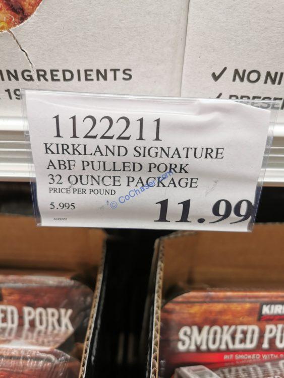 Costco1122211KirklandSignatureABFPulledPorktag CostcoChaser