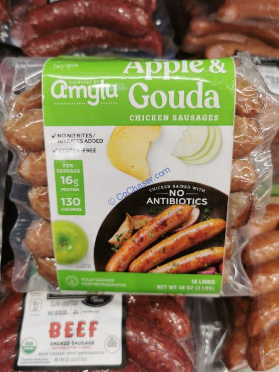 Amylu ABF Apple Gouda Sausage 48 Ounce Package