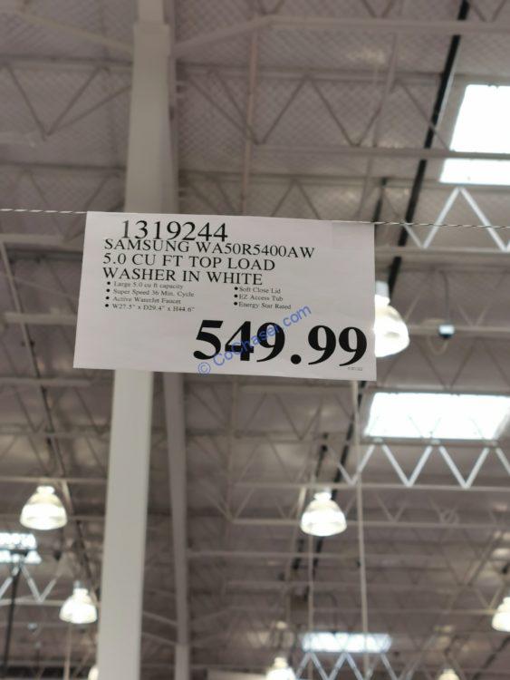 Costco1319244SamsungWA50R5400AW5.0CUFTTopLoadWashertag CostcoChaser