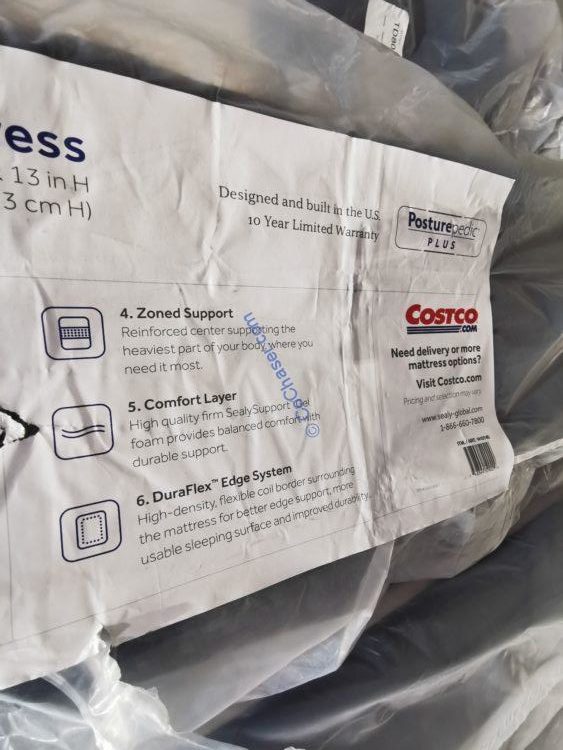 Sealy Posturepedic 13″ Mount Auburn Medium Mattress, King or Queen